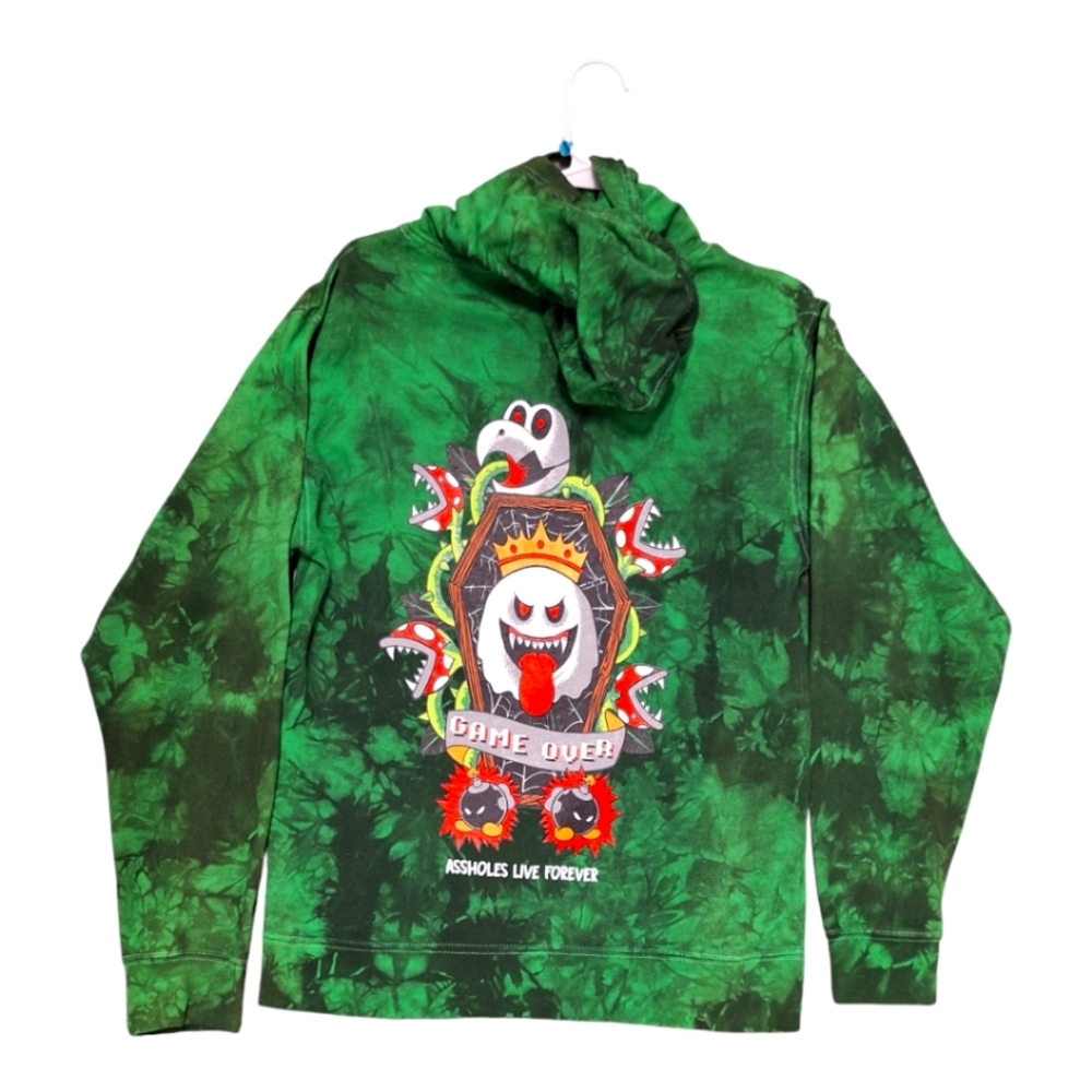 ALF Unisex S Game Over Green Hoodie Assh*les Live Forever